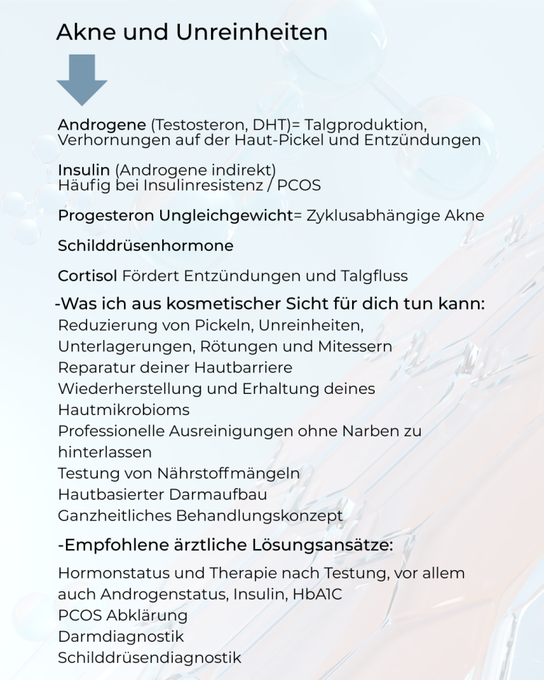 Übersicht Hormone und Akne